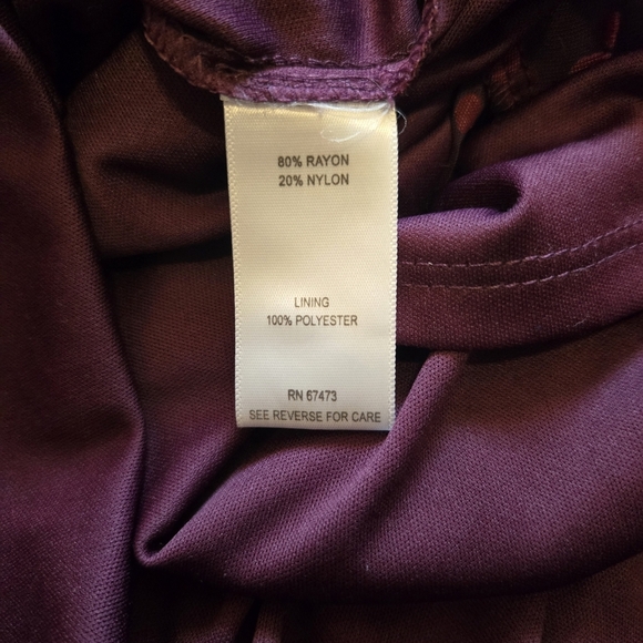 Taylor Purple Sheer Dress With Red Velvet Polka Dot Overlay Size 8 SEE NOTES! - Picture 8 of 11